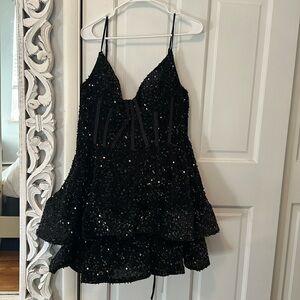 Black sequin Homecoming dress